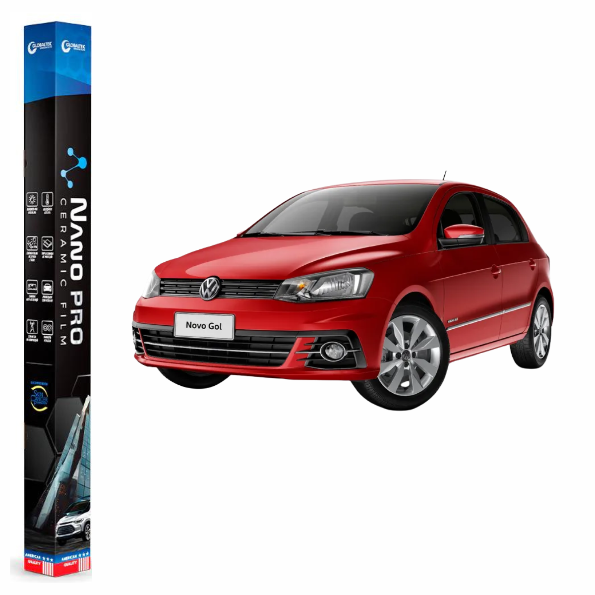 Película Insulfilm Nano Cerâmica Automotiva Térmica - VOLKSWAGEN GOL G7