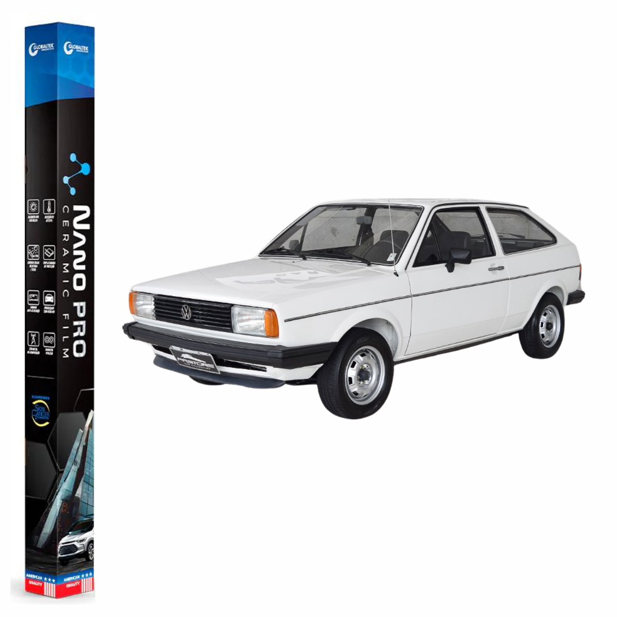 Película Insulfilm Nano Cerâmica Automotiva Térmica - VOLKSWAGEN GOL QUADRADO
