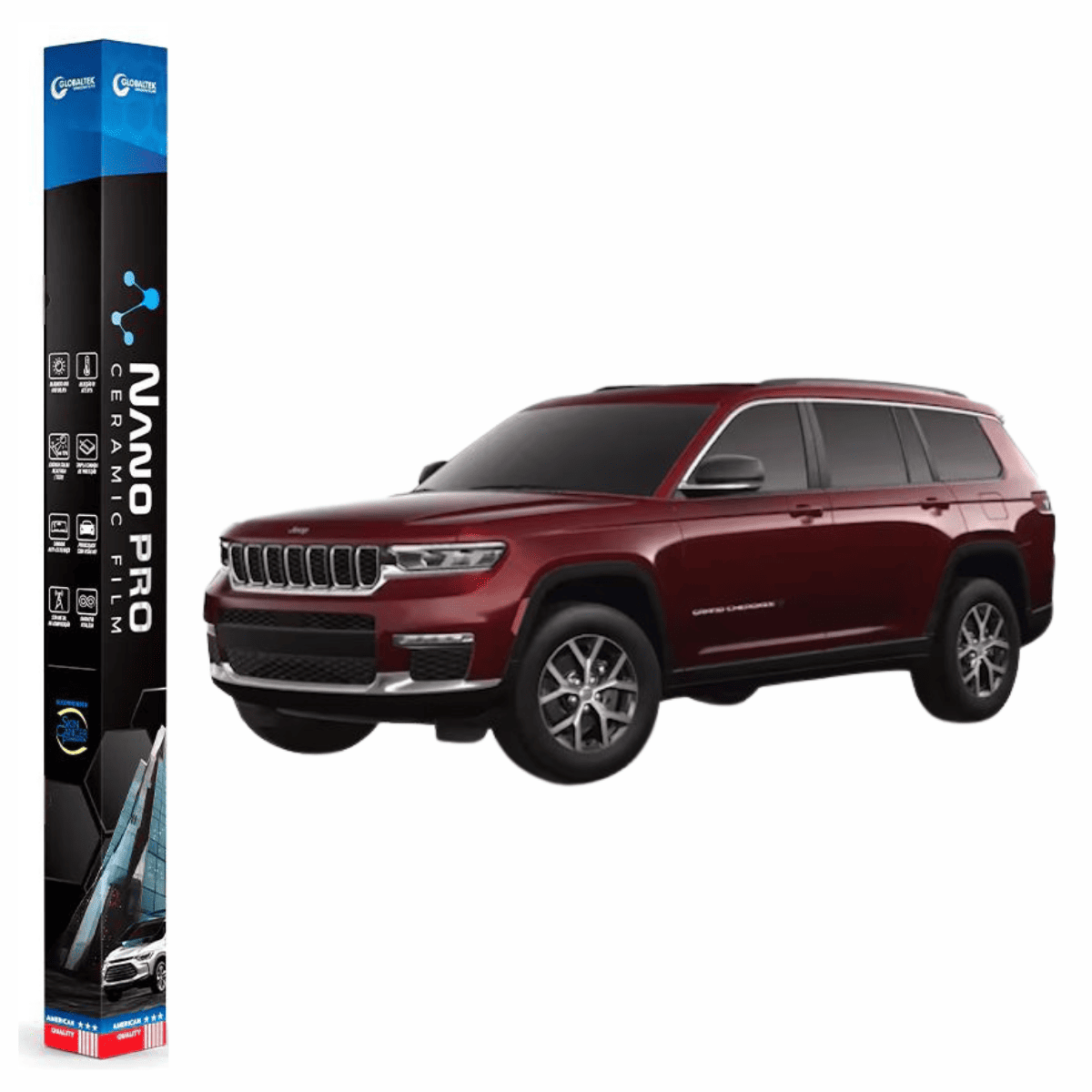 Película Insulfilm Nano Cerâmica Automotiva Térmica - JEEP GRAND CHEROKEE L