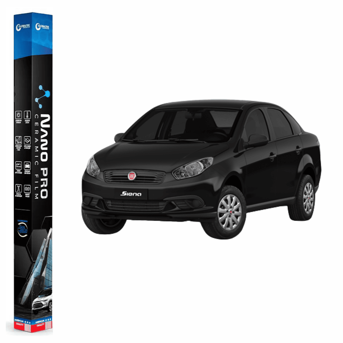 Película Insulfilm Nano Cerâmica Automotiva Térmica - FIAT GRAND SIENA