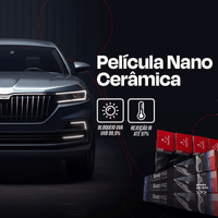 Película Filme Nano Cerâmica Automotiva Térmica - Hatch - Reposição 2 Portas - Películas Fácil