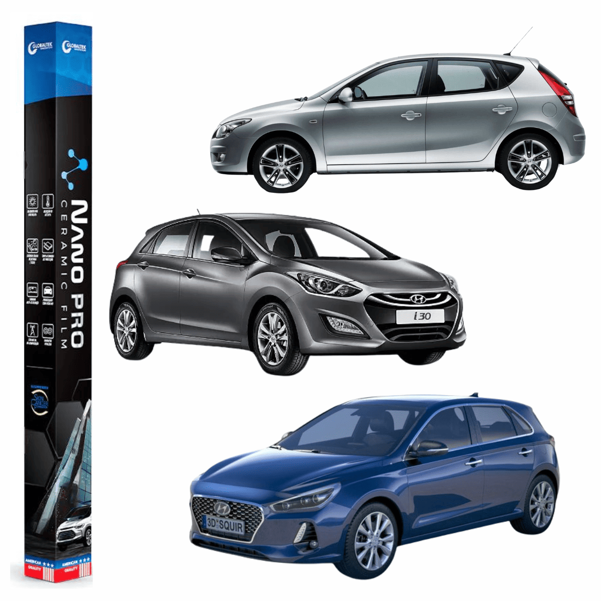 Película Insulfilm Nano Cerâmica Automotiva Térmica - HYUNDAI I30