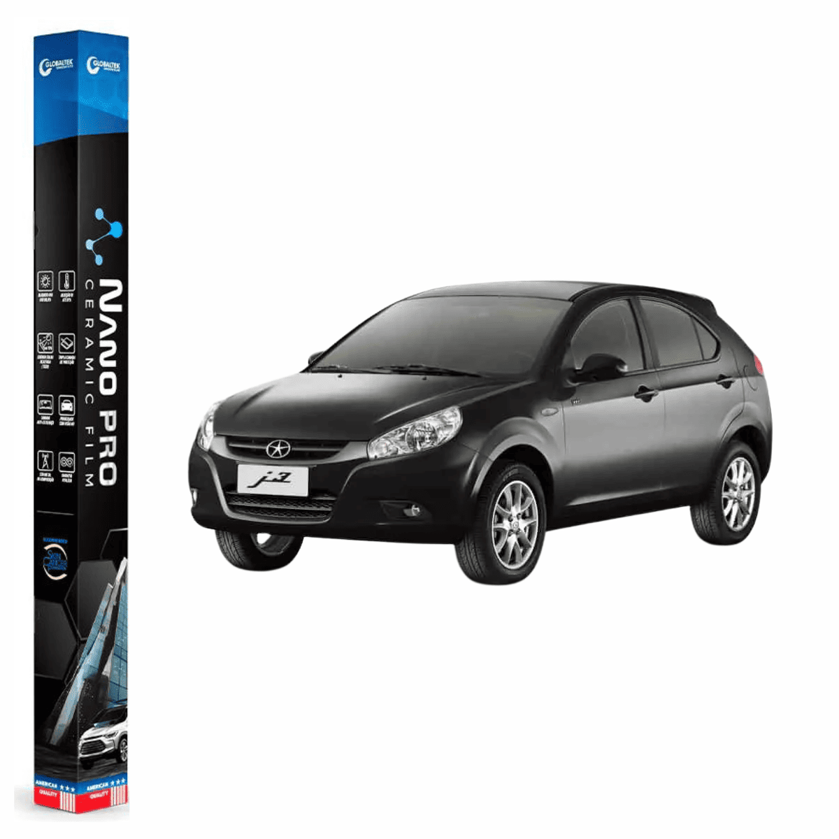 Película Insulfilm Nano Cerâmica Automotiva Térmica - JAC MOTORS J3