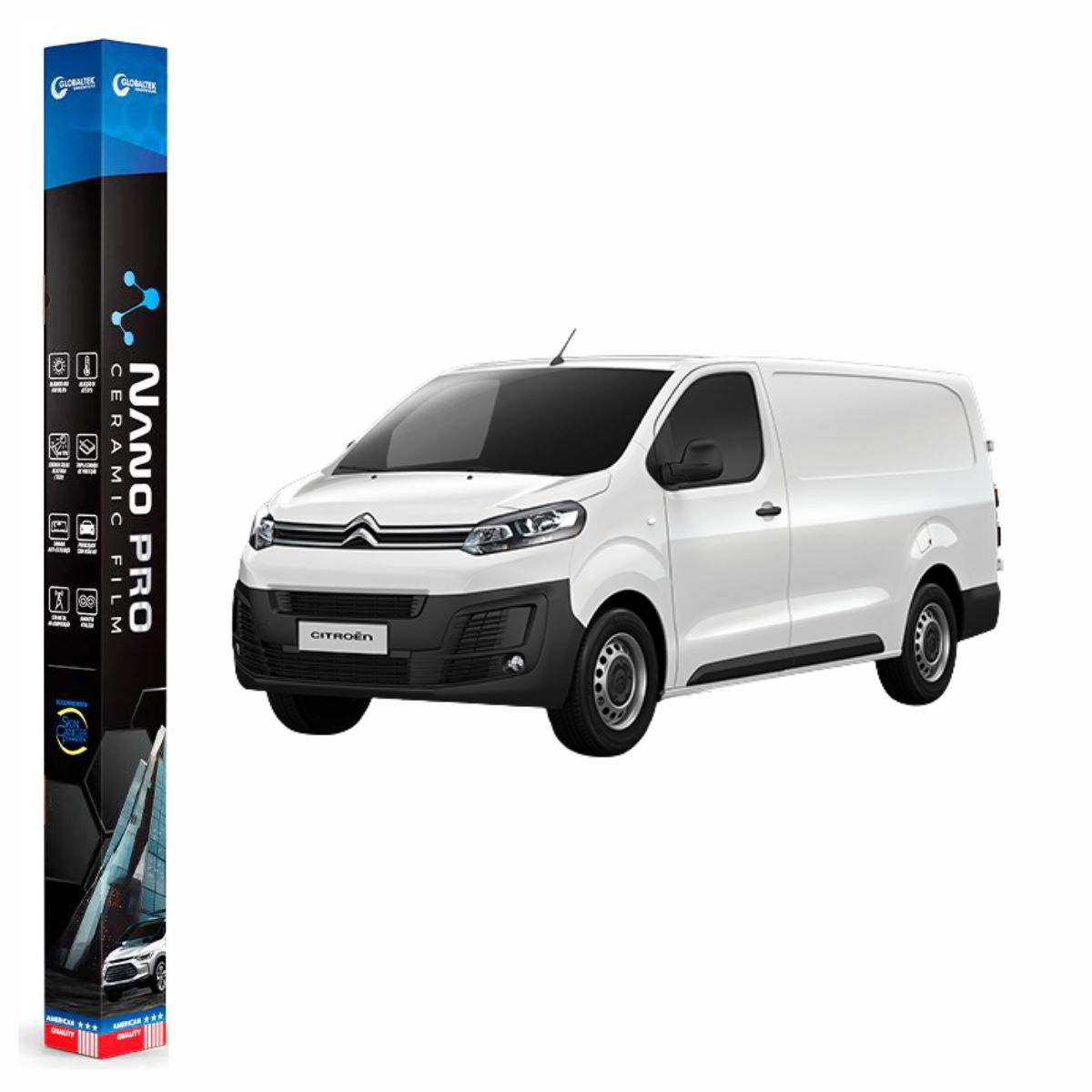 Película Nano Cerâmica Automotiva Térmica - CITROEN JUMPY CARGO
