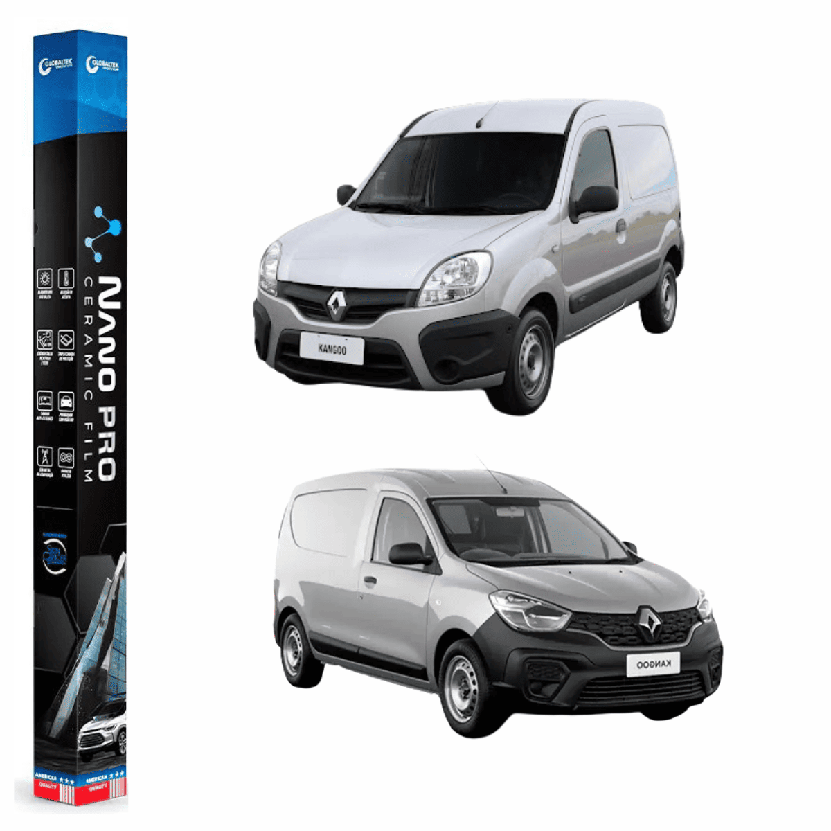 Película Insulfilm Nano Cerâmica Automotiva Térmica - RENAULT KANGOO FURGÃO
