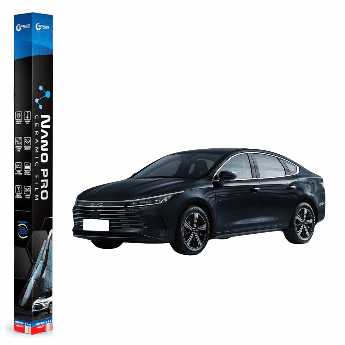 Película Nano Cerâmica Automotiva Térmica BYD King | Sob Medida