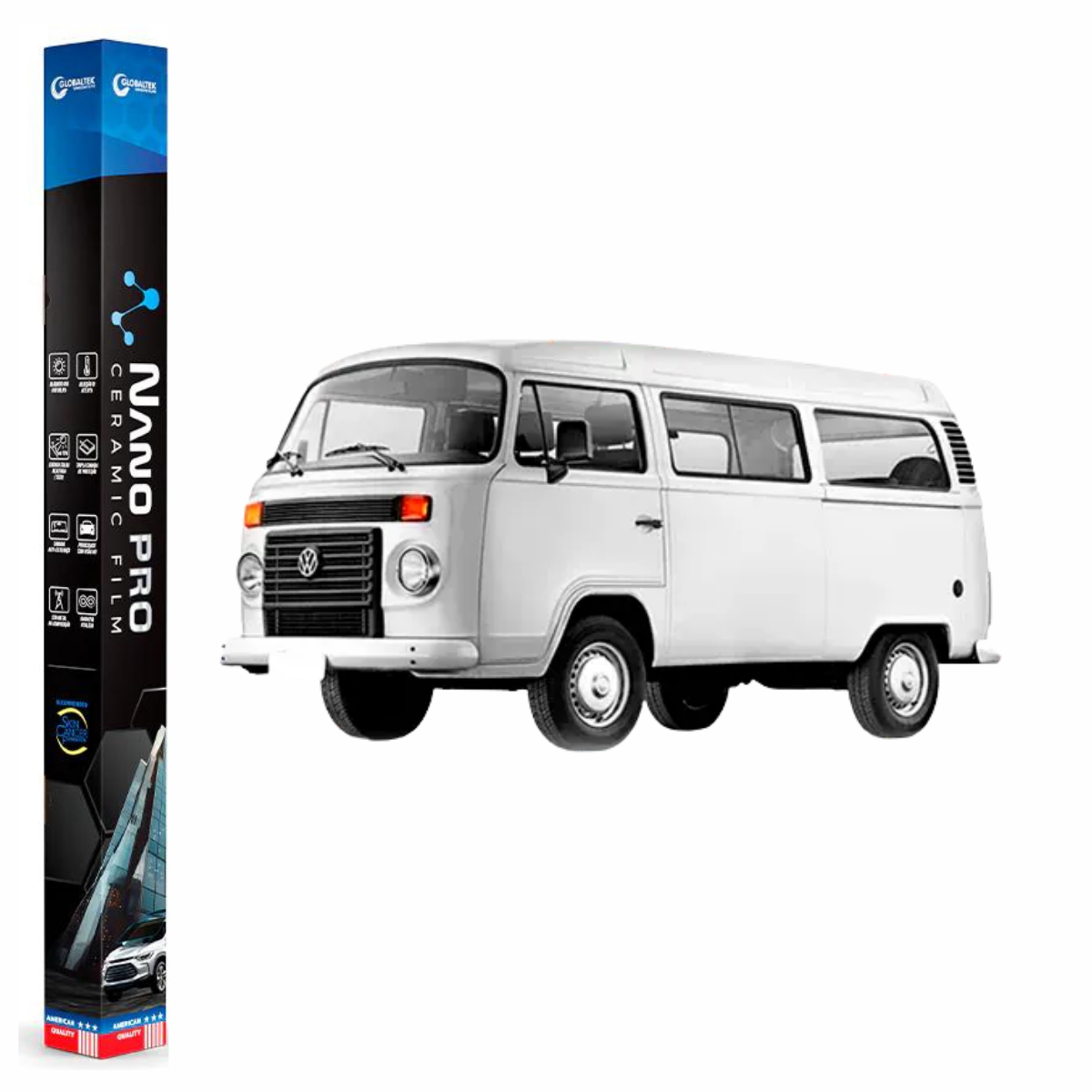 Película Insulfilm Nano Cerâmica Automotiva Térmica - VOLKSWAGEN KOMBI