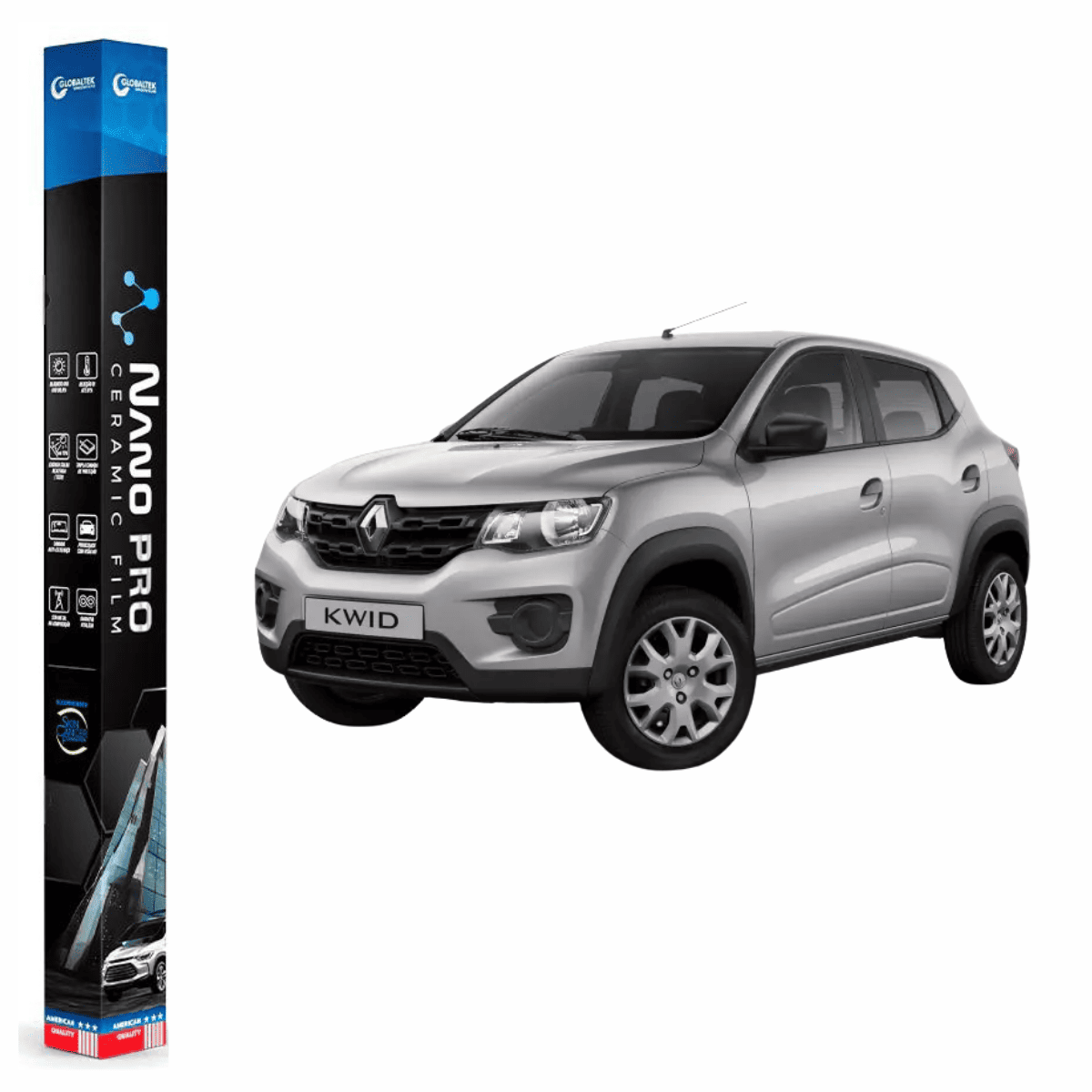 Película Insulfilm Nano Cerâmica Automotiva Térmica - RENAULT KWID