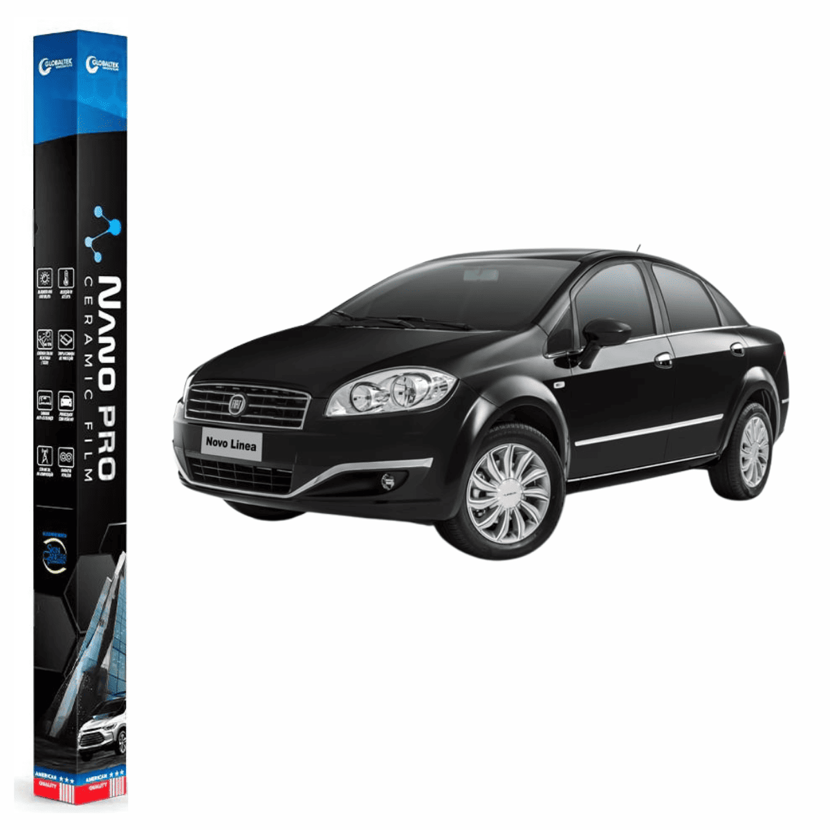 Película Insulfilm Nano Cerâmica Automotiva Térmica - FIAT LINEA