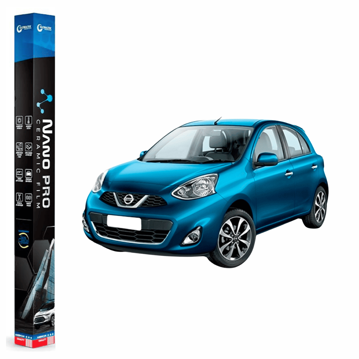 Película Insulfilm Nano Cerâmica Automotiva Térmica - NISSAN MARCH