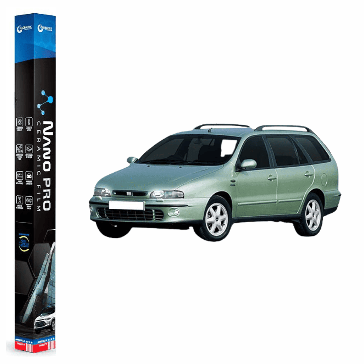 Película Insulfilm Nano Cerâmica Automotiva Térmica - FIAT MAREA WEEKEND