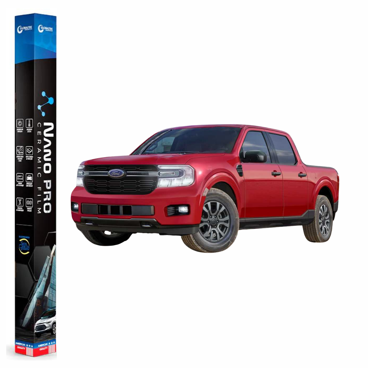 Película Insulfilm Nano Cerâmica Automotiva Térmica - FORD MAVERICK