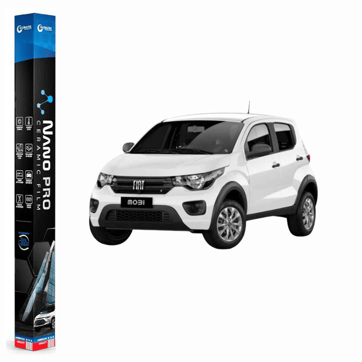 Película Insulfilm Nano Cerâmica Automotiva Térmica - FIAT MOBI