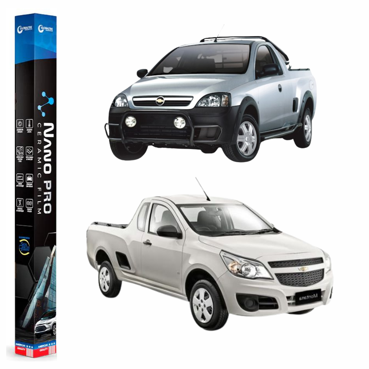 Película Insulfilm Nano Cerâmica Automotiva Térmica - CHEVROLET MONTANA 2 PORTAS