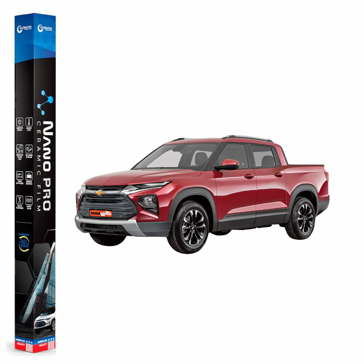 Película Insulfilm Nano Cerâmica Automotiva Térmica - CHEVROLET MONTANA 4 PORTAS