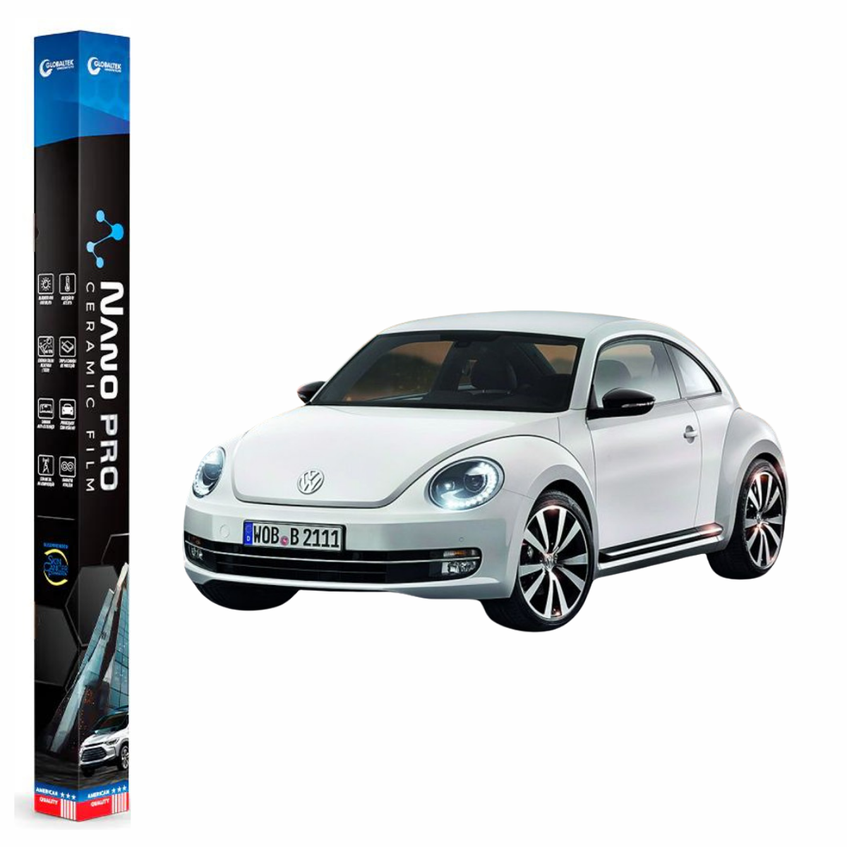 Película Insulfilm Nano Cerâmica Automotiva Térmica - VOLKSWAGEN NEW BEATLE