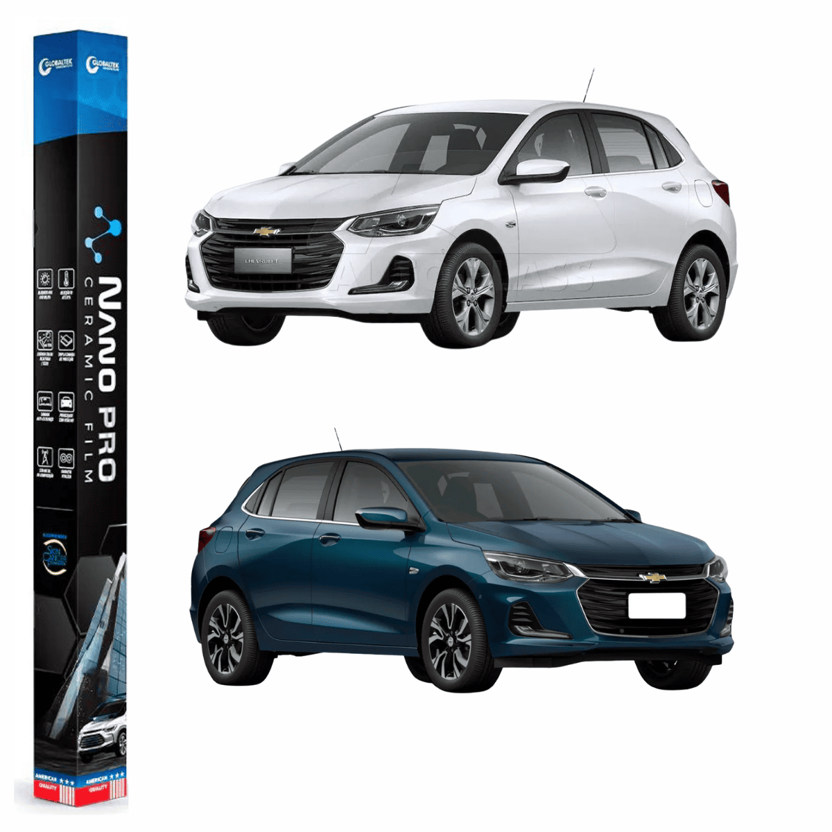 Película Nano Cerâmica Automotiva Térmica - CHEVROLET ONIX HATCH