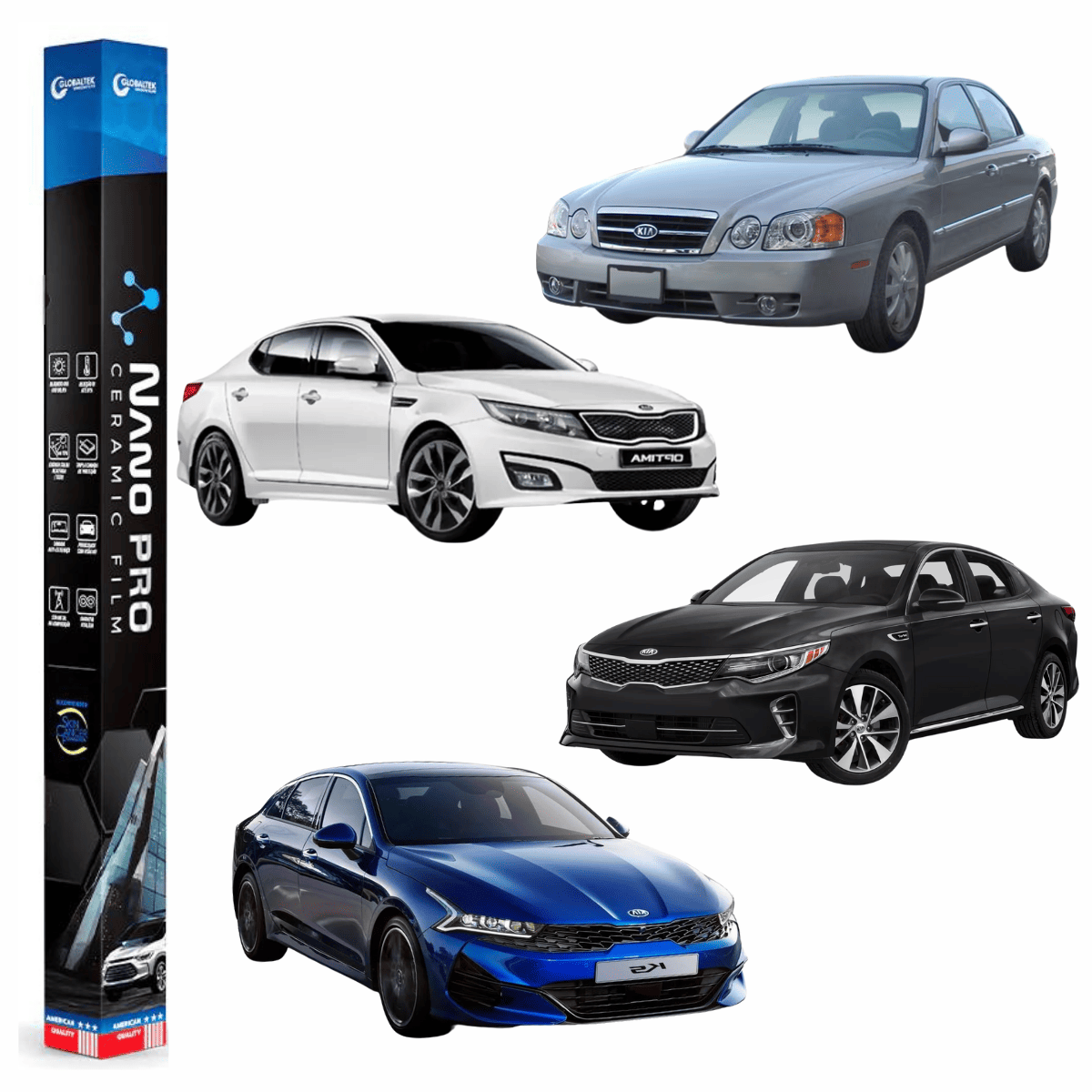 Película Insulfilm Nano Cerâmica Automotiva Térmica - KIA OPTIMA