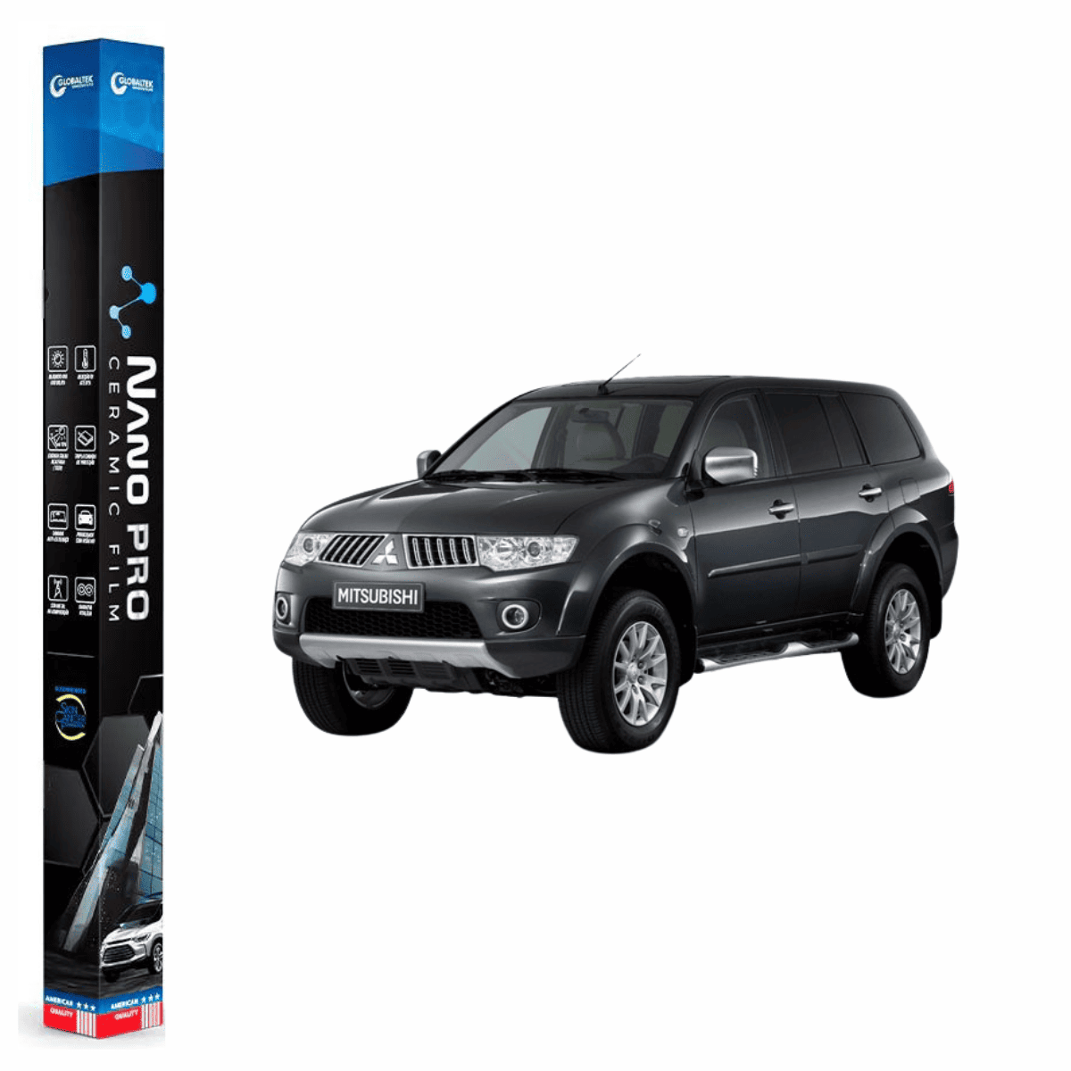 Película Insulfilm Nano Cerâmica Automotiva Térmica - MITSUBISHI PAJERO DAKAR