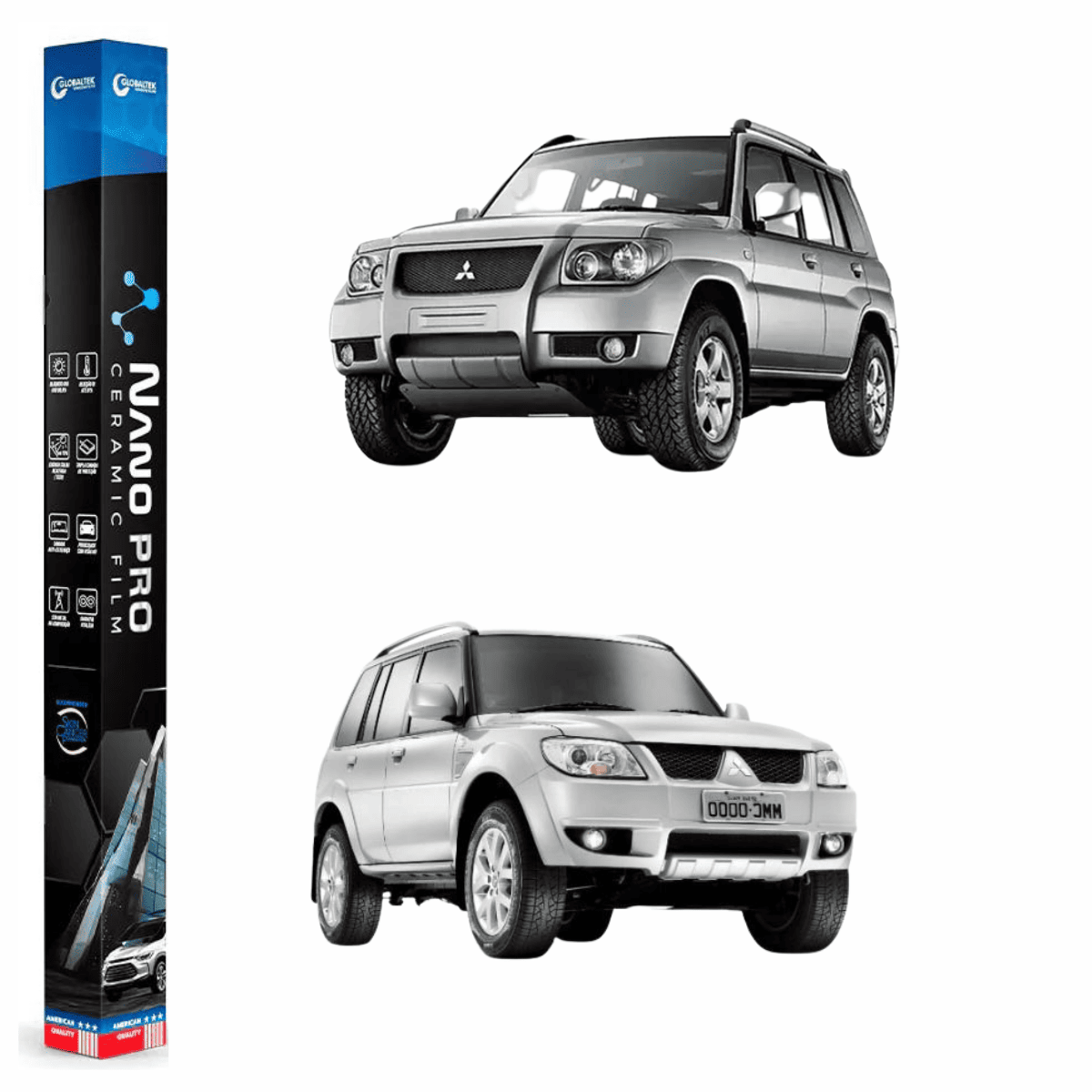 Película Insulfilm Nano Cerâmica Automotiva Térmica - MITSUBISHI PAJERO TR4