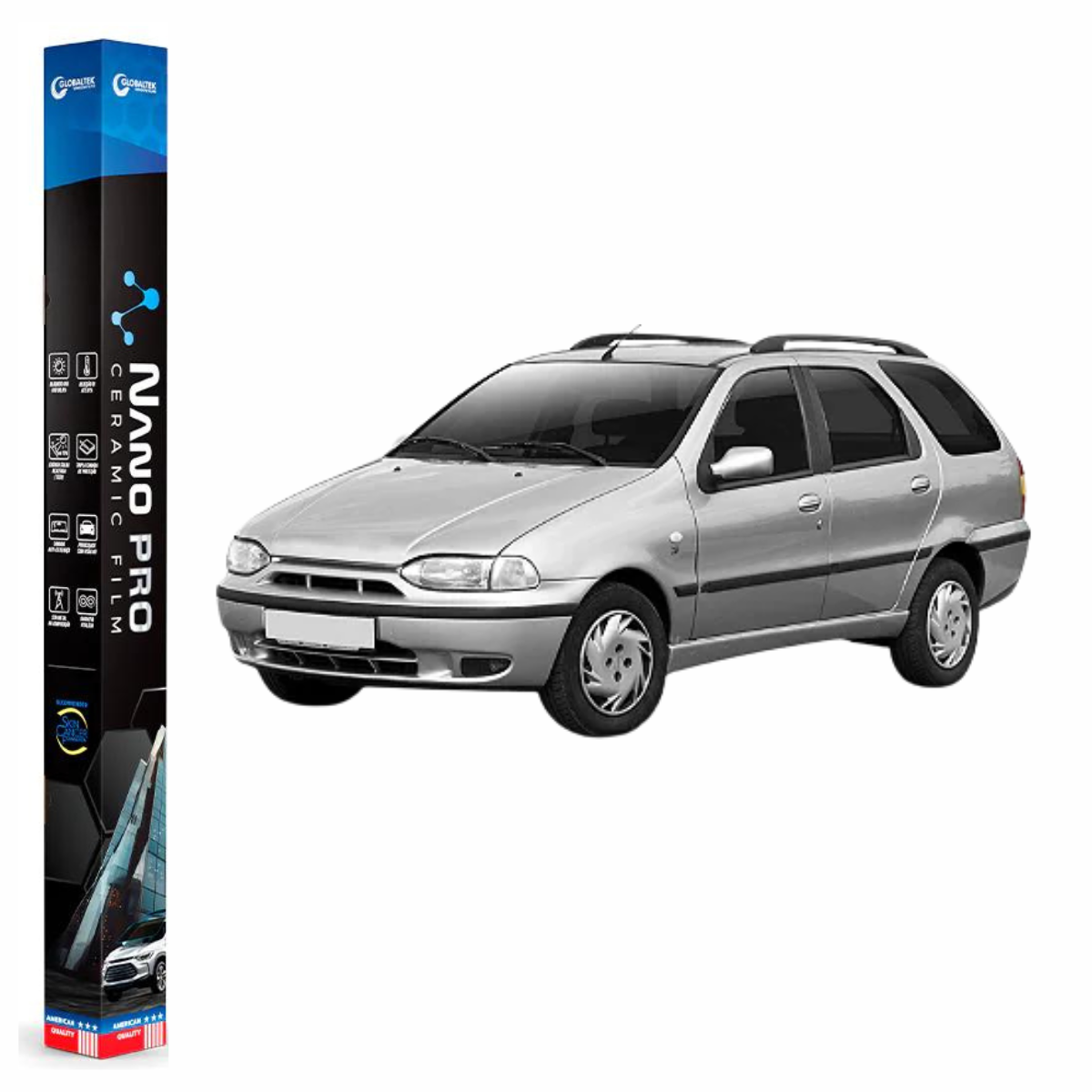 Película Insulfilm Nano Cerâmica Automotiva Térmica - FIAT PALIO WEEKEND