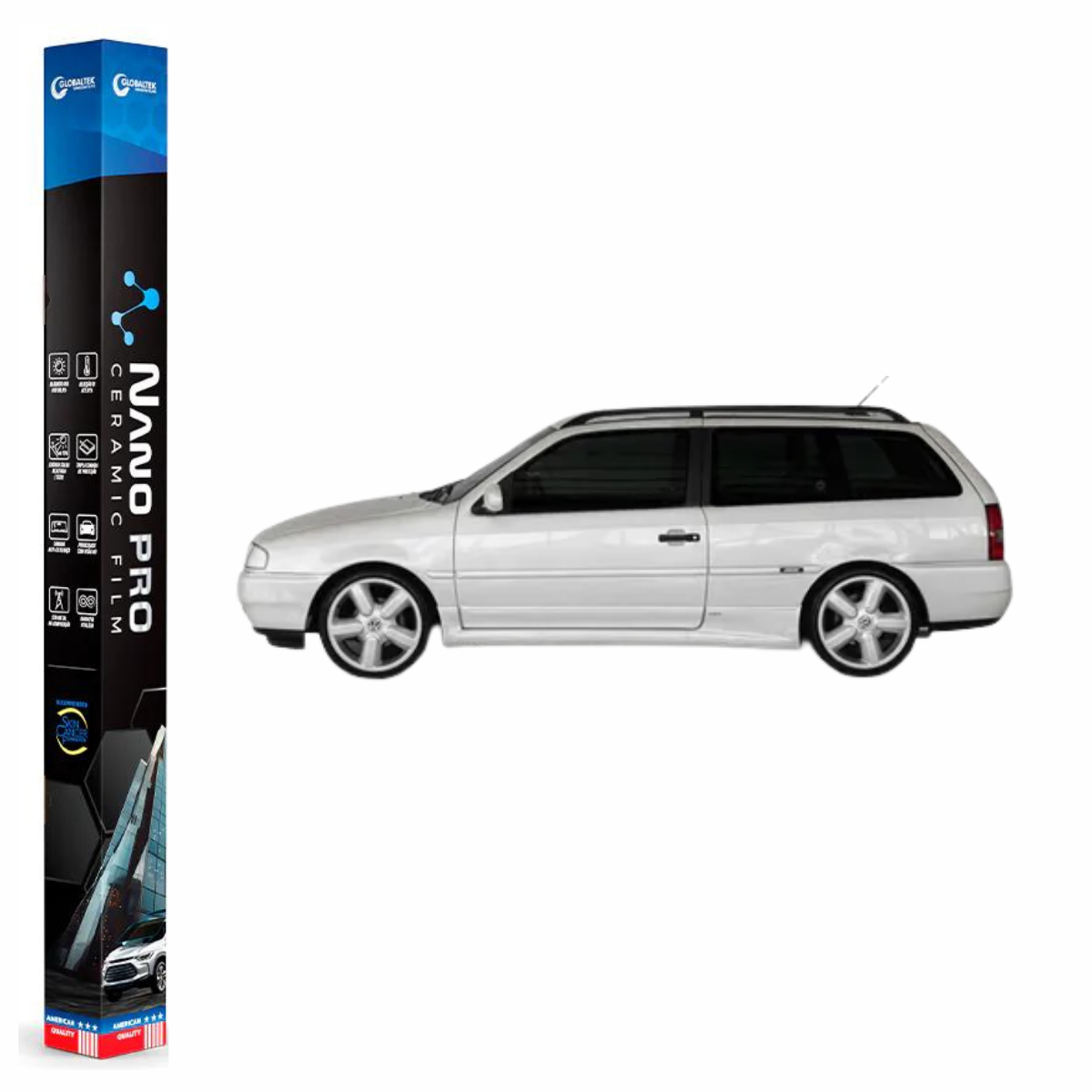 Película Insulfilm Nano Cerâmica Automotiva Térmica - VOLKSWAGEN PARATI 2 PORTAS