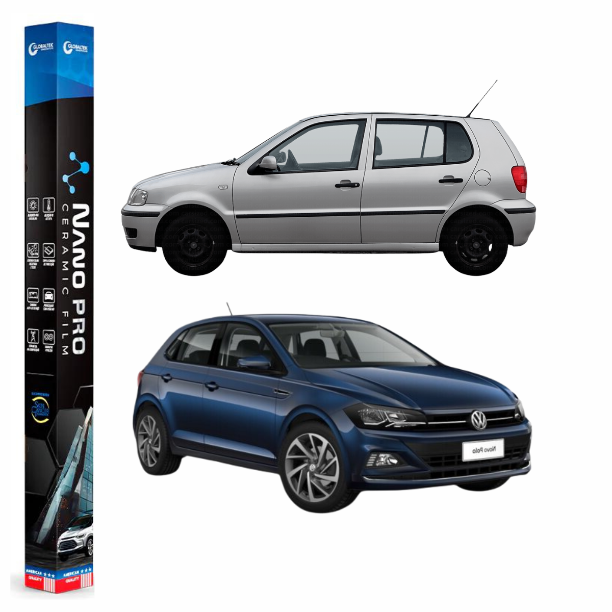 Película Insulfilm Nano Cerâmica Automotiva Térmica - VOLKSWAGEN POLO HATCH