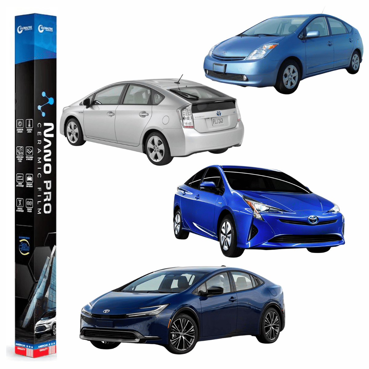 Película Insulfilm Nano Cerâmica Automotiva Térmica - TOYOTA PRIUS