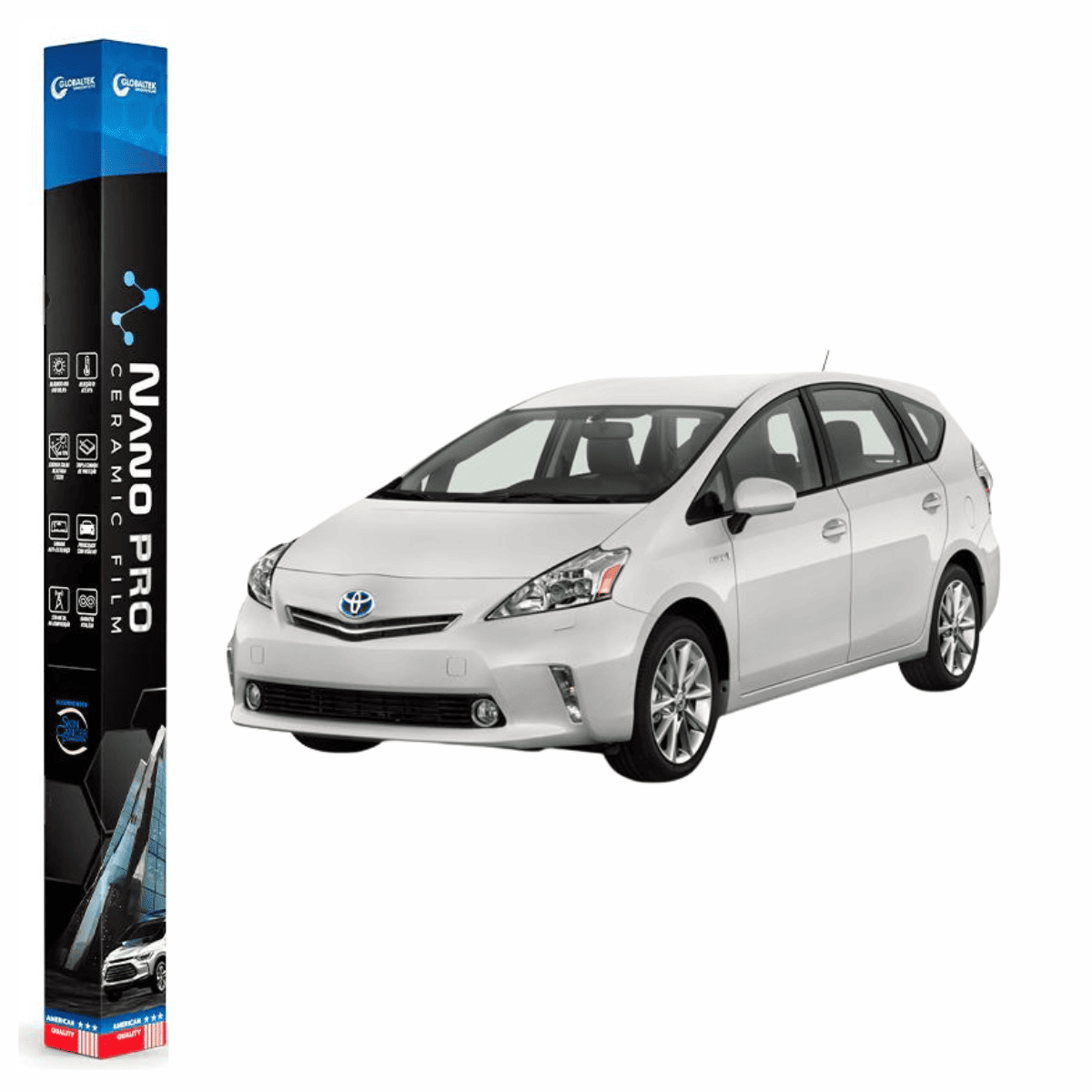 Película Insulfilm Nano Cerâmica Automotiva Térmica - TOYOTA PRIUS V