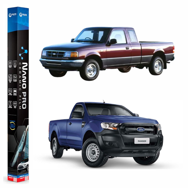 Película Insulfilm Nano Cerâmica Automotiva Térmica - FORD RANGER SUPER CAB