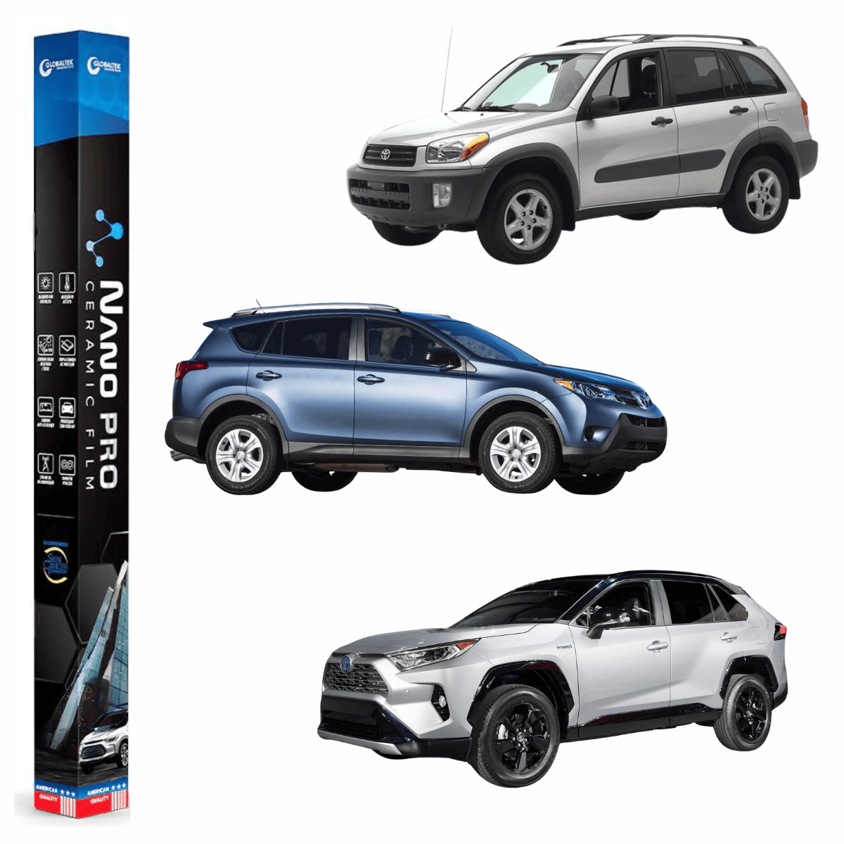 Película Insulfilm Nano Cerâmica Automotiva Térmica - TOYOTA RAV4