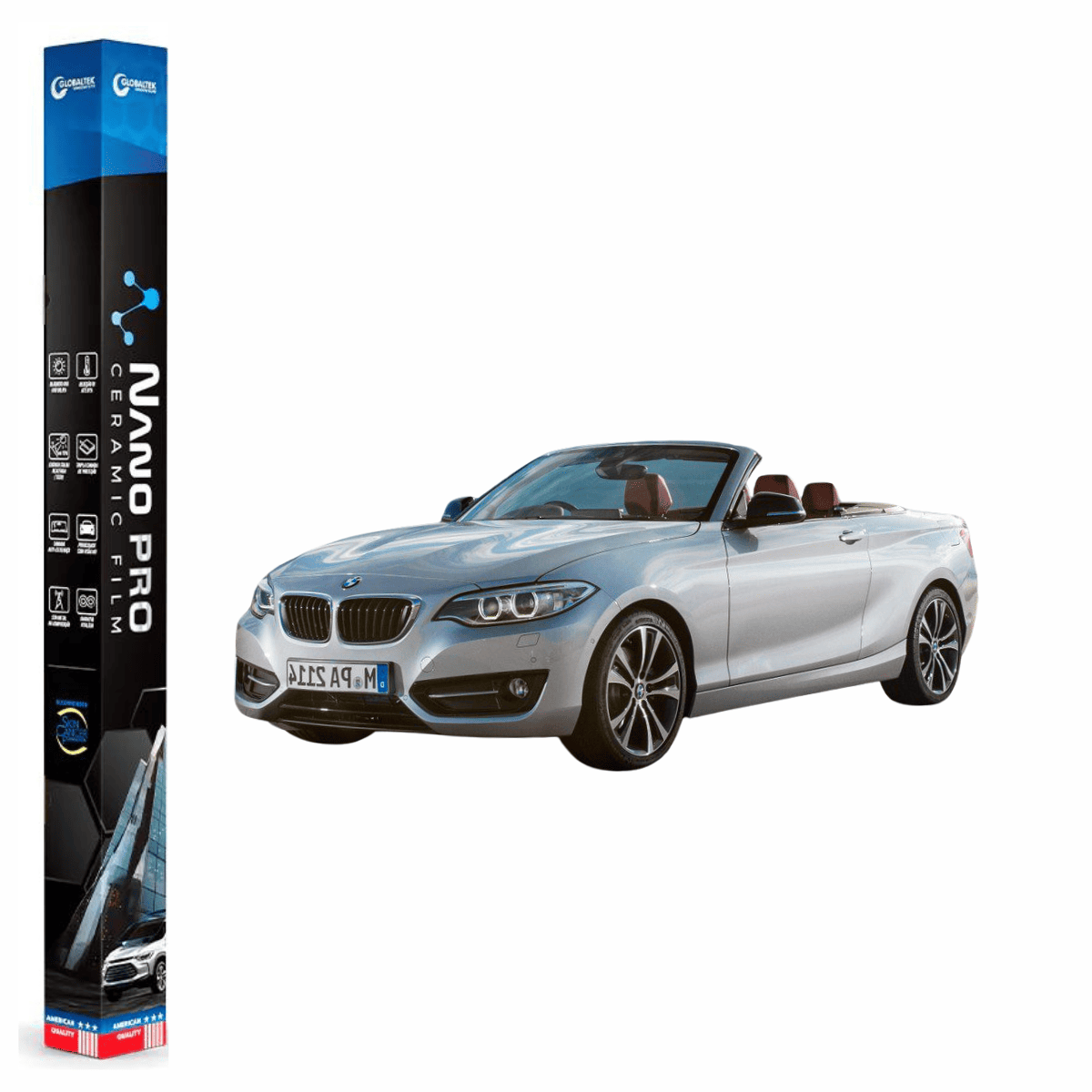 Película Insulfilm Nano Cerâmica Automotiva Térmica - BMW SERIE 2 CONVERSIVEL