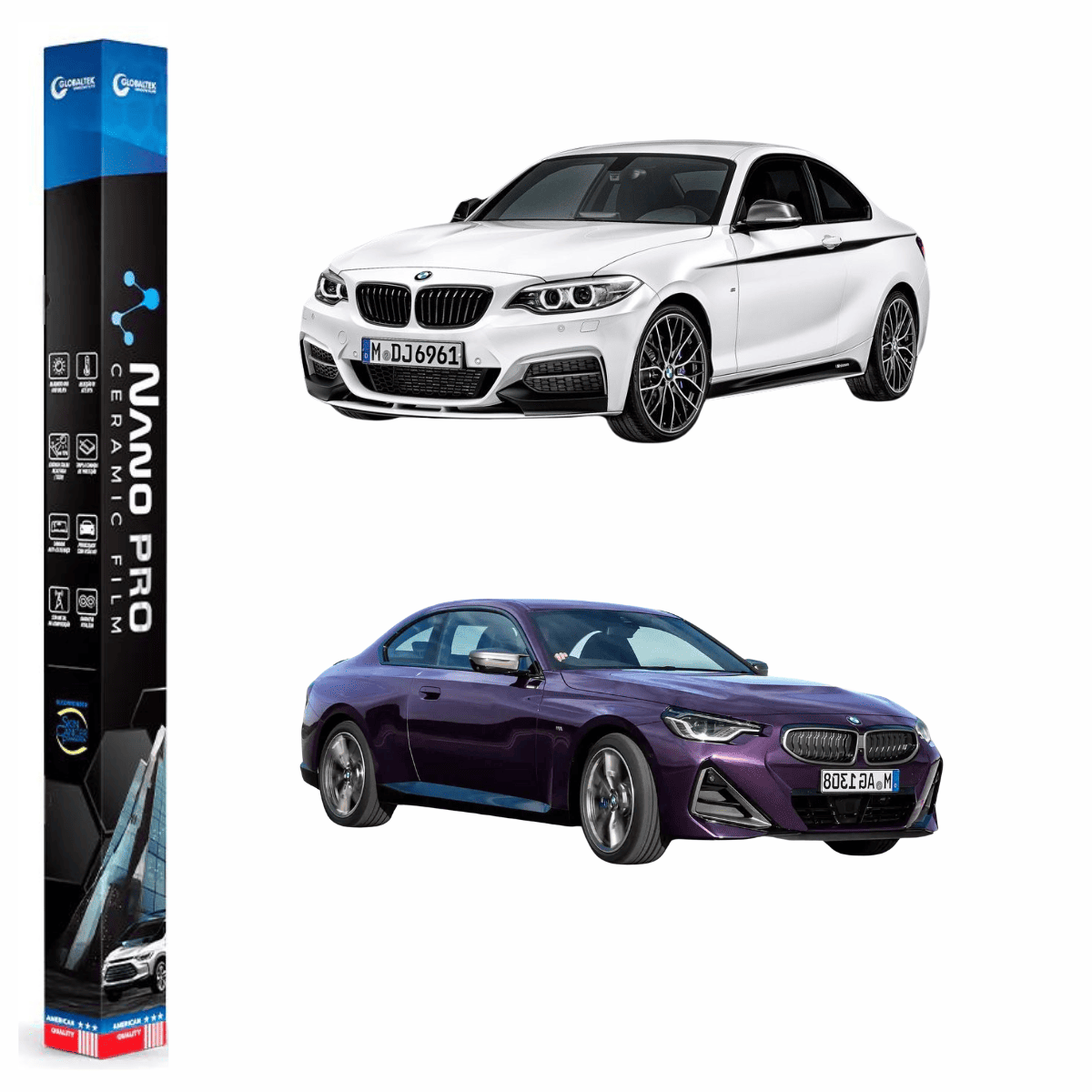 Película Insulfilm Nano Cerâmica Automotiva Térmica - BMW SERIE 2 COUPE