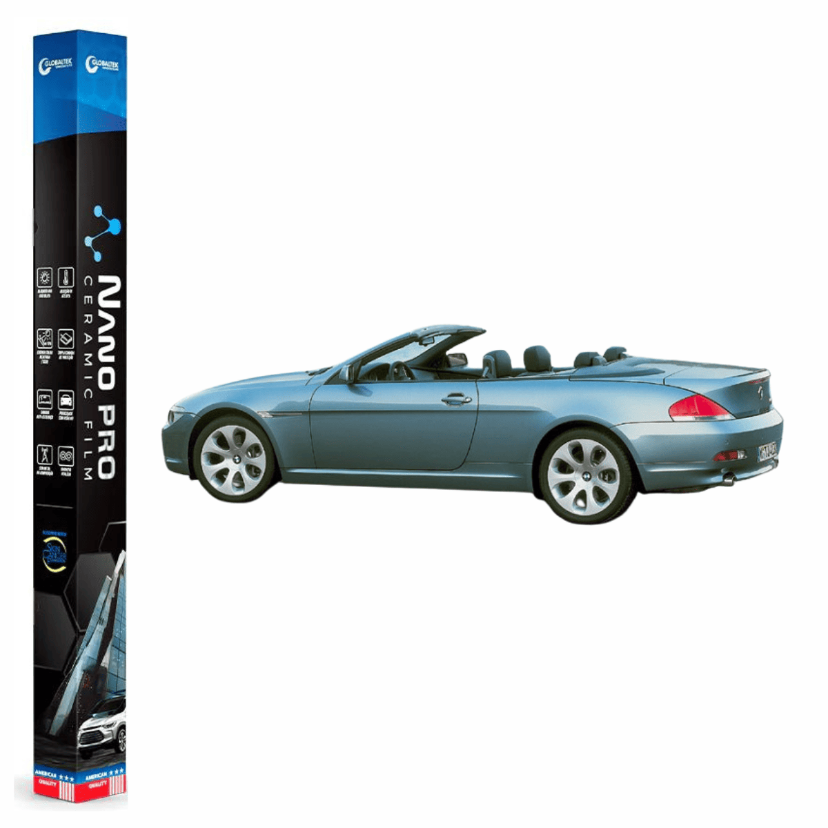 Película Insulfilm Nano Cerâmica Automotiva Térmica - BMW SERIE 6 CONVERSIVEL