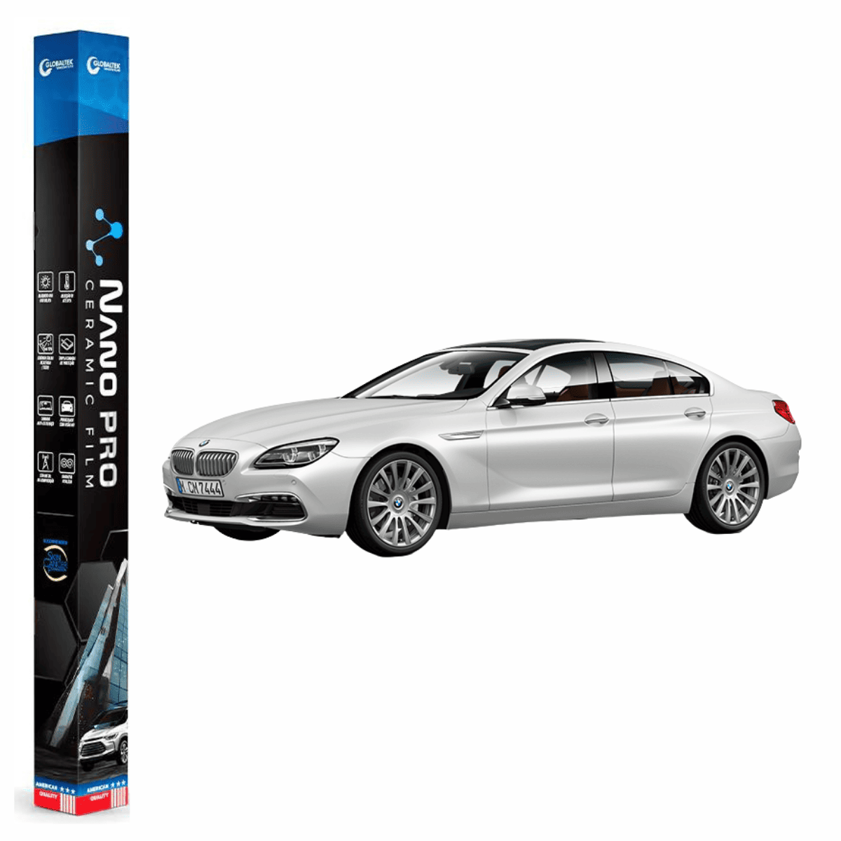 Película Insulfilm Nano Cerâmica Automotiva Térmica - BMW SERIE 6 GRAND COUPE