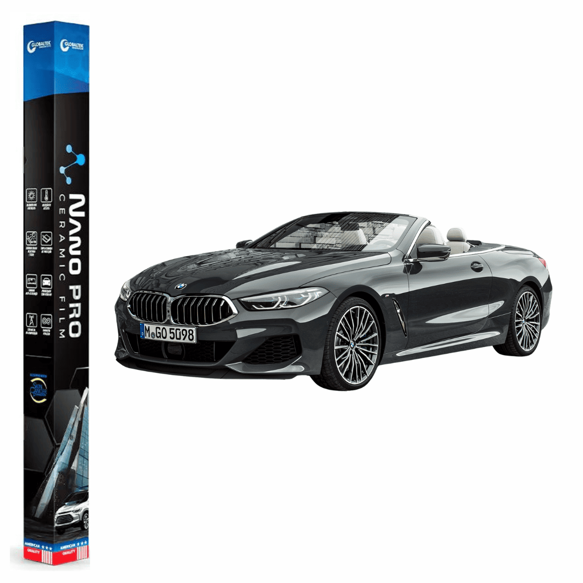 Película Insulfilm Nano Cerâmica Automotiva Térmica - BMW SERIE 8 CONVERSIVEL