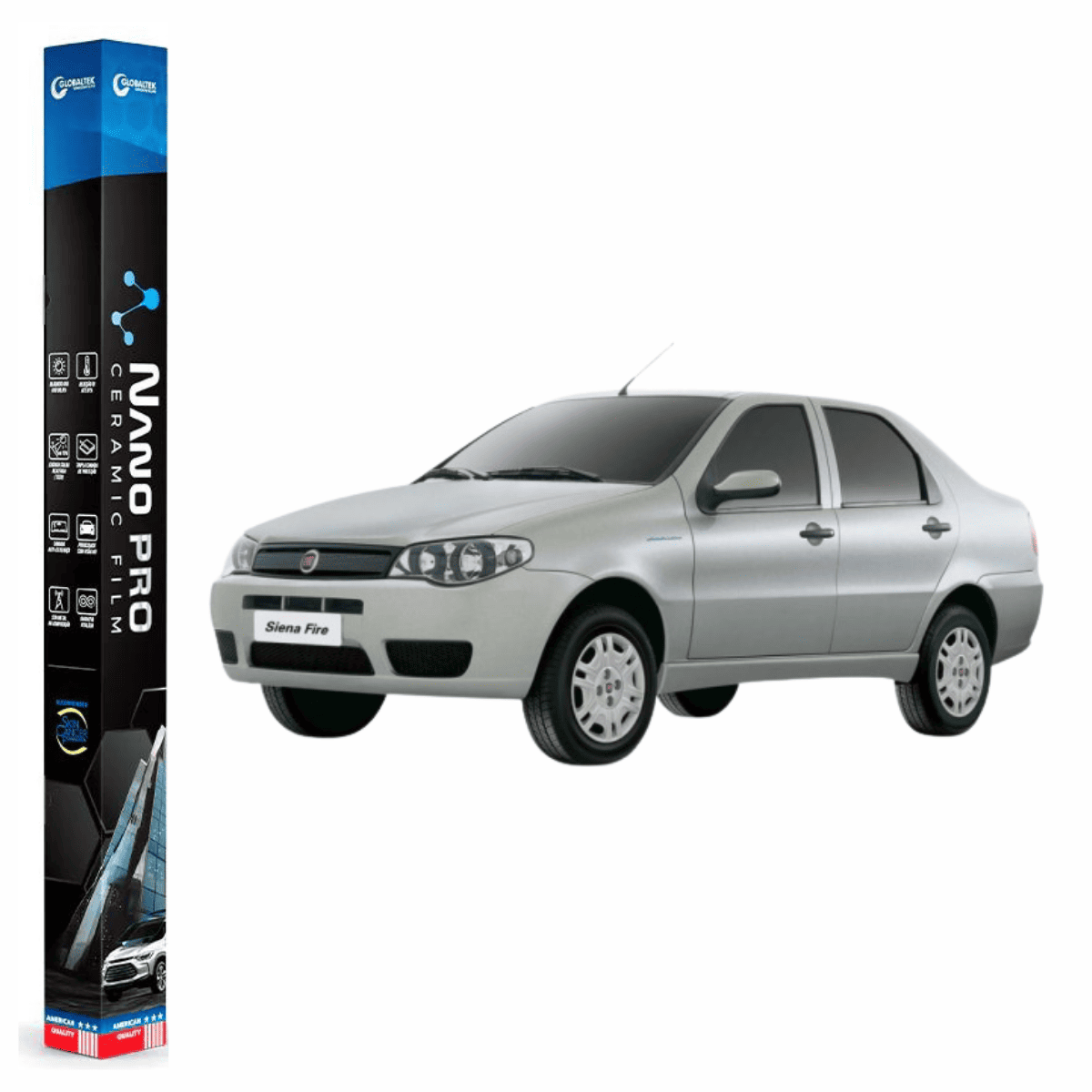 Película Insulfilm Nano Cerâmica Automotiva Térmica - FIAT SIENA