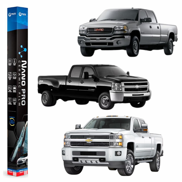 Película Insulfilm Nano Cerâmica Automotiva Térmica - SILVERADO 3500 HD CREW CAB
