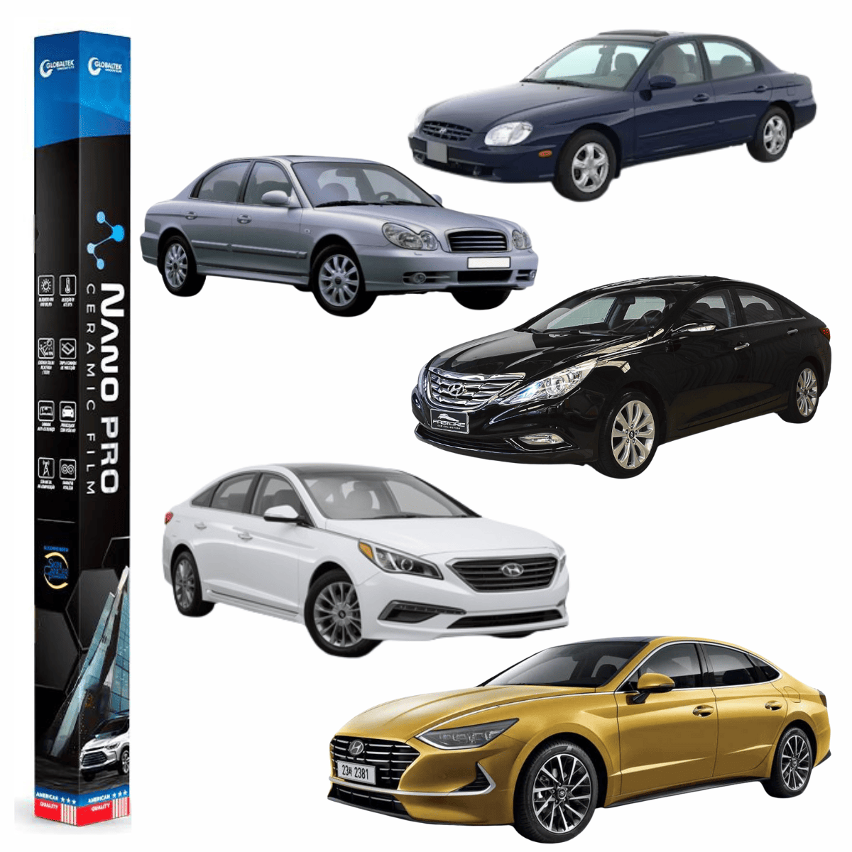 Película Insulfilm Nano Cerâmica Automotiva Térmica - HYUNDAI SONATA