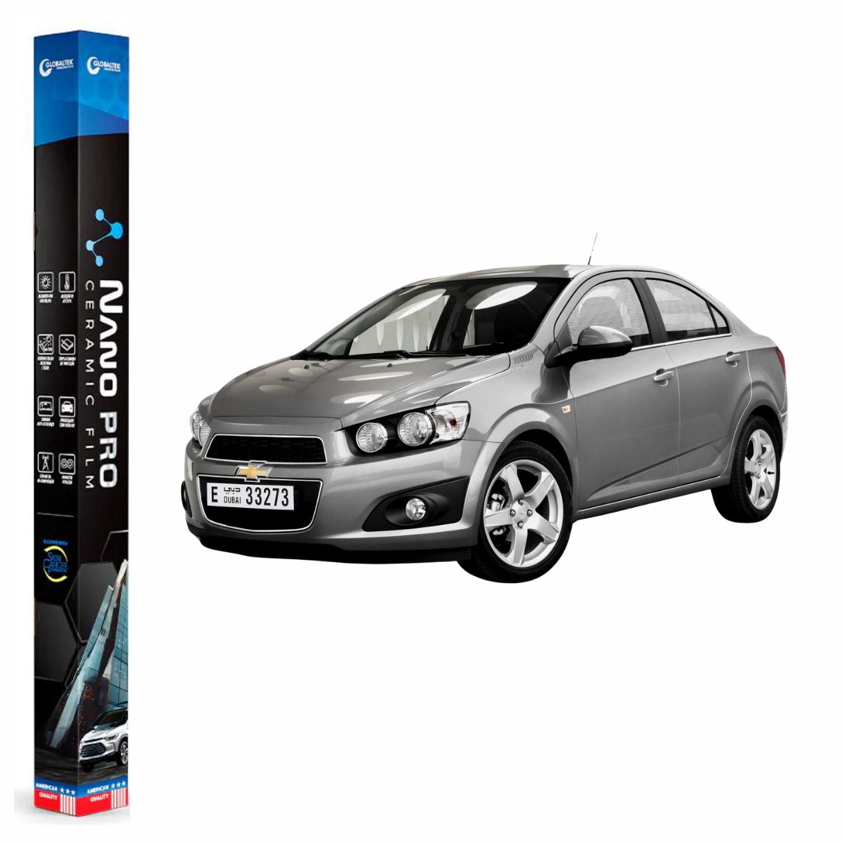 Película Insulfilm Nano Cerâmica Automotiva Térmica - CHEVROLET SONIC SEDAN