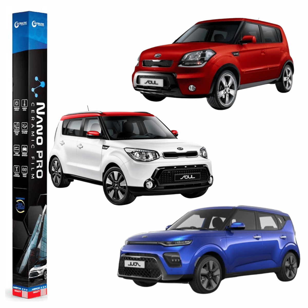 Película Insulfilm Nano Cerâmica Automotiva Térmica - KIA SOUL