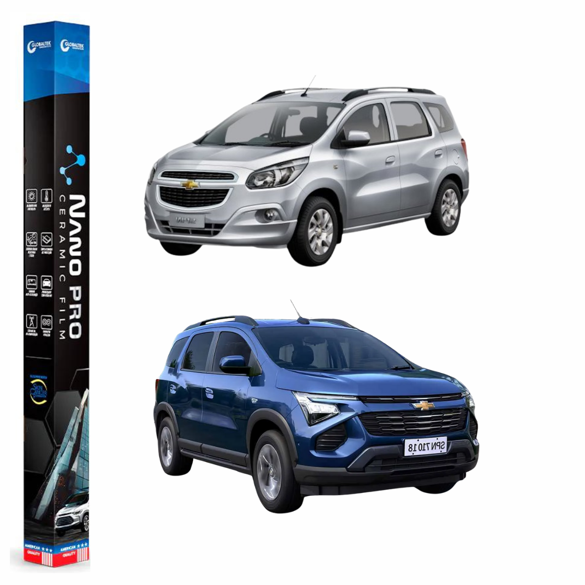 Película Nano Cerâmica Automotiva Térmica - CHEVROLET SPIN
