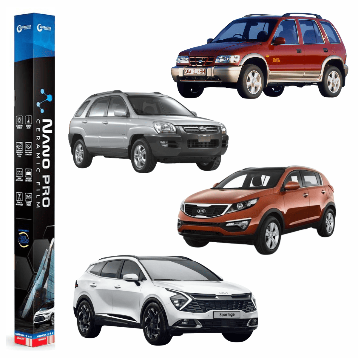Película Insulfilm Nano Cerâmica Automotiva Térmica - KIA SPORTAGE