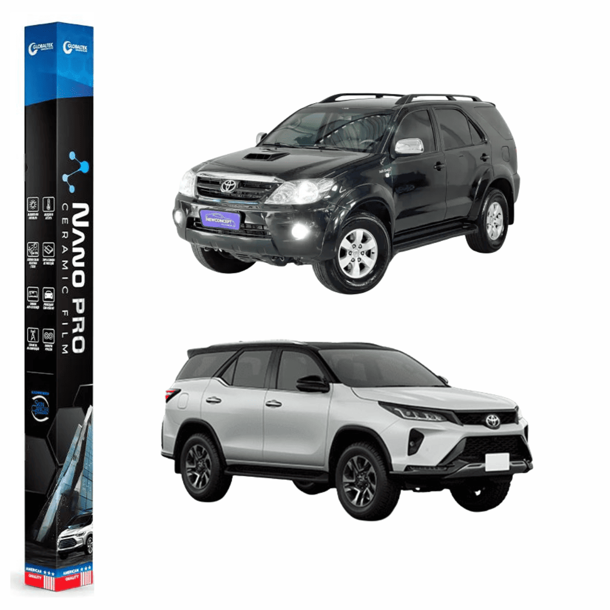 Película Insulfilm Nano Cerâmica Automotiva Térmica - TOYOTA SW4