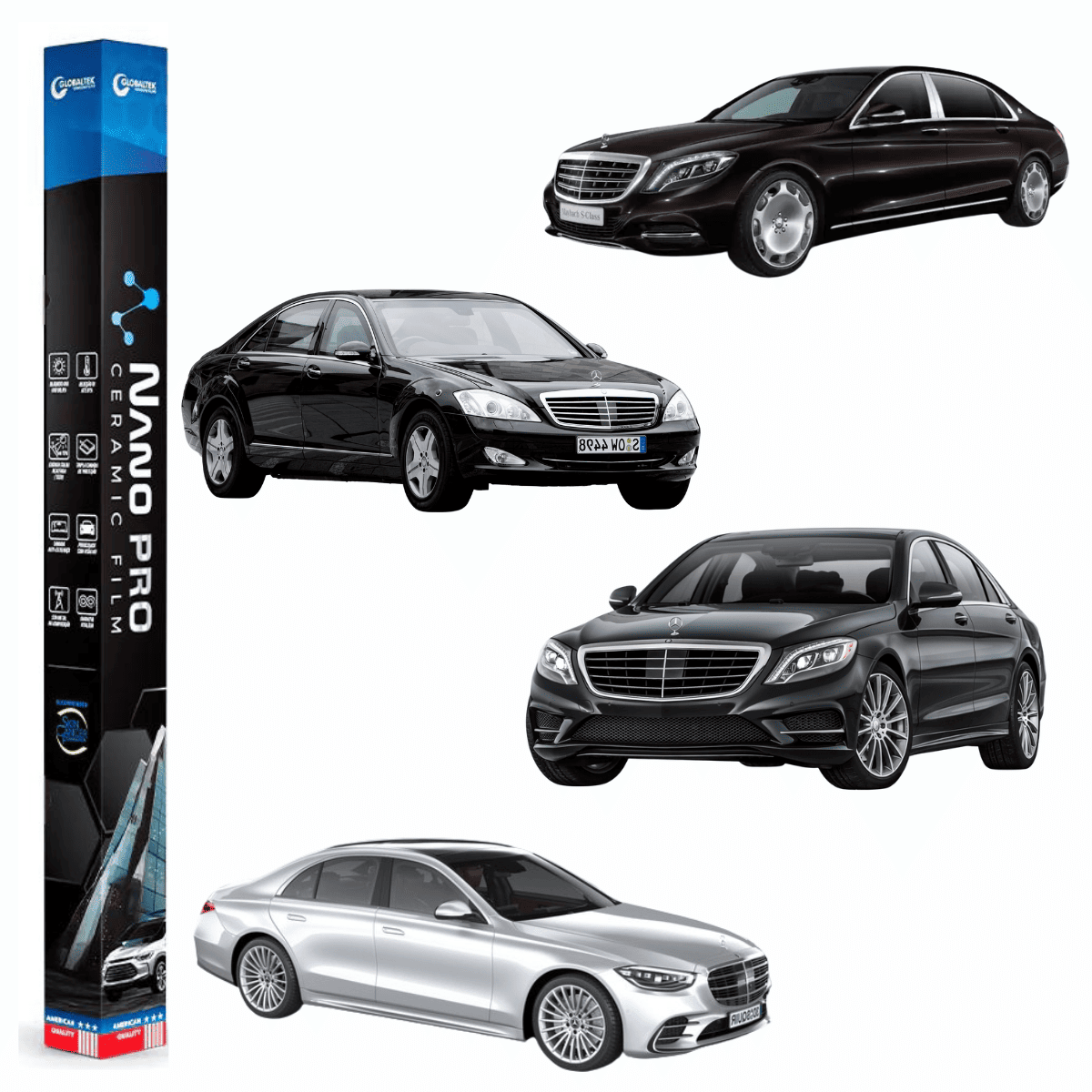 Película Insulfilm Nano Cerâmica Automotiva Térmica - MERCEDES BENZ S CLASS