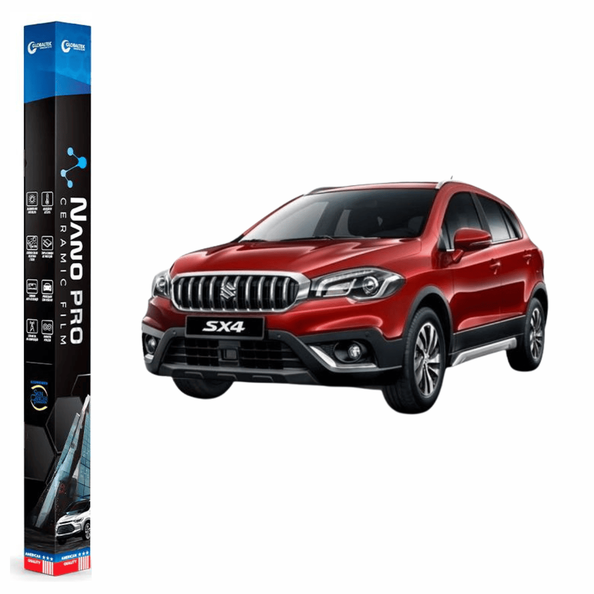 Película Insulfilm Nano Cerâmica Automotiva Térmica - SUZUKI S CROSS