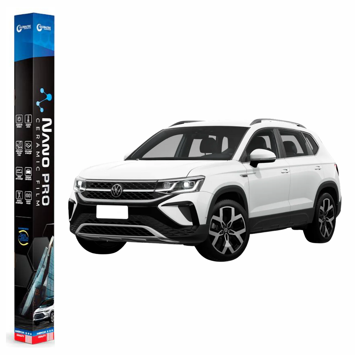 Película Insulfilm Nano Cerâmica Automotiva Térmica - VOLKSWAGEN TAOS
