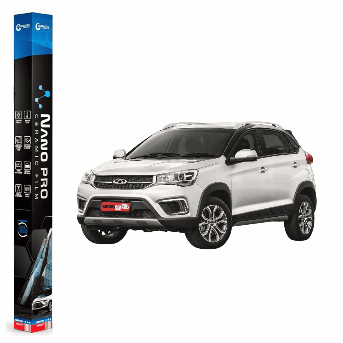 Película Insulfilm Nano Cerâmica Automotiva Térmica - CHERY TIGGO 2