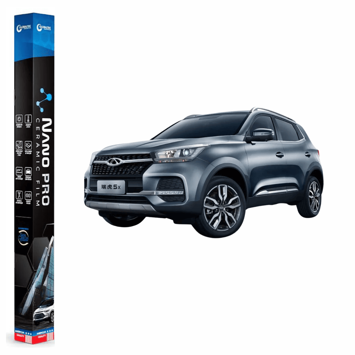 Película Insulfilm Nano Cerâmica Automotiva Térmica - CHERY TIGGO 5