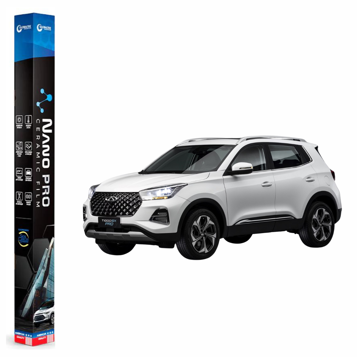 Película Insulfilm Nano Cerâmica Automotiva Térmica - CHERY TIGGO 5X